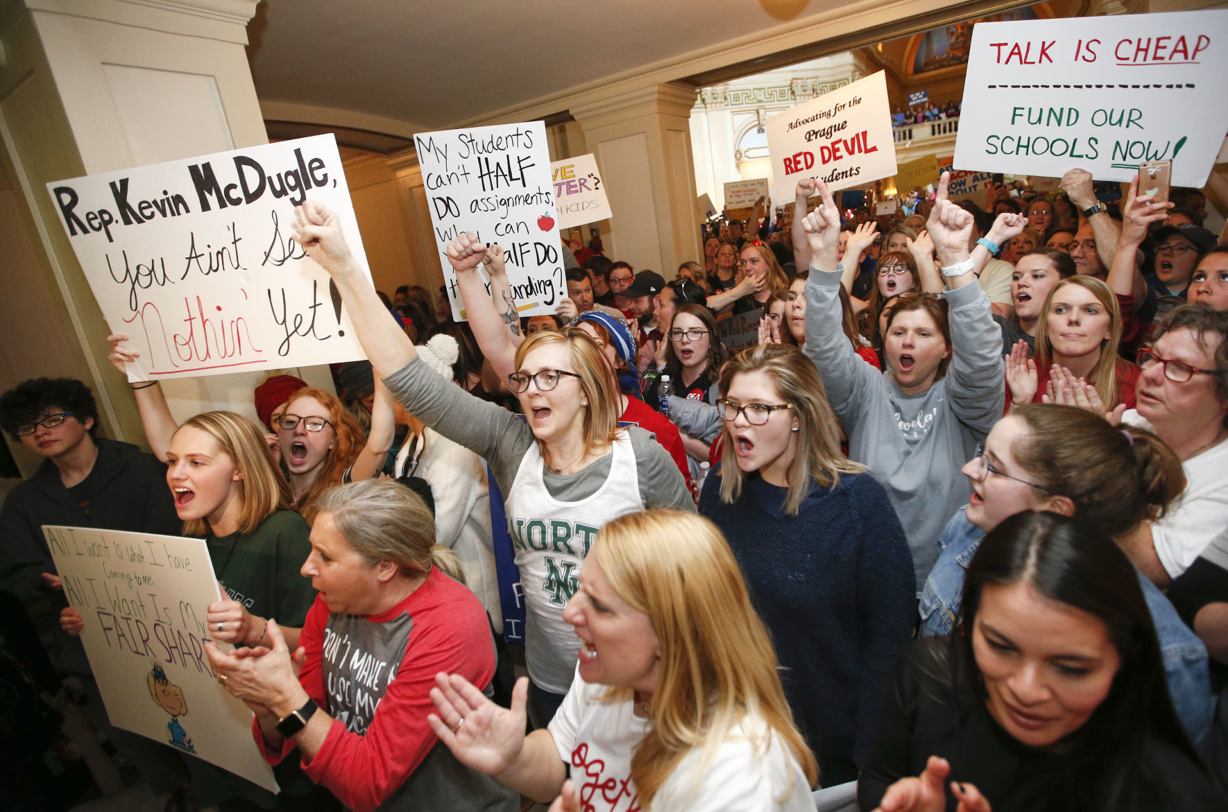 OK TEACHER WALKOUT AND RALLY